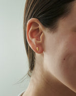 Madeleine-Cookie-Gold-Stud-Earrings-side-shot