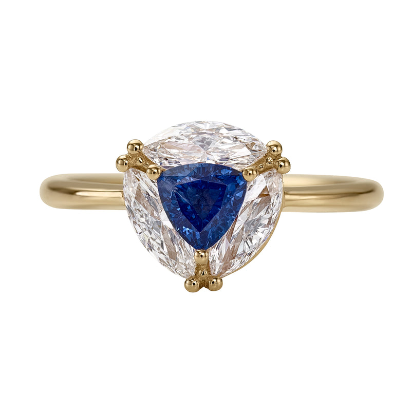 Marquise-Diamond-and-Royal-Blue-Trillion-Sapphire-Engagement-Ring-CLOSEUP