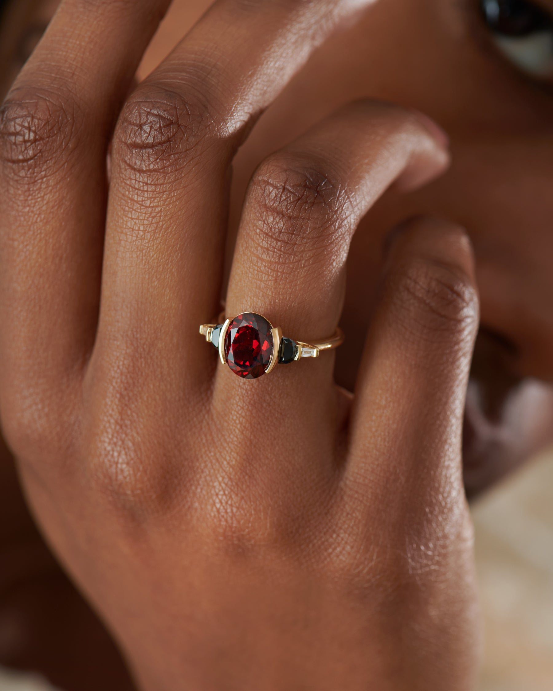 Red Diamond Engagement Ring