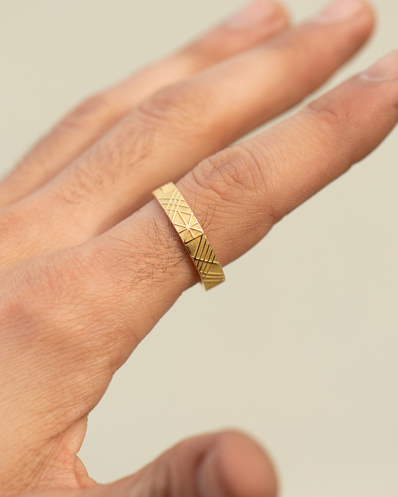 Men_s-Unique-Geometric-Wedding-Ring-on-finger