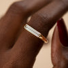 Minimalist-Engagement-Ring-with-OOAK-Long-Baguette-Diamond-shiny