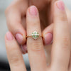 Mint-Garnet-and-Diamond-Cluster-Engagement-Ring-sparkling