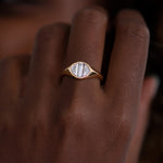 Modern-Signet-Ring-with-Cadillac-Cut-Diamonds-on-finger