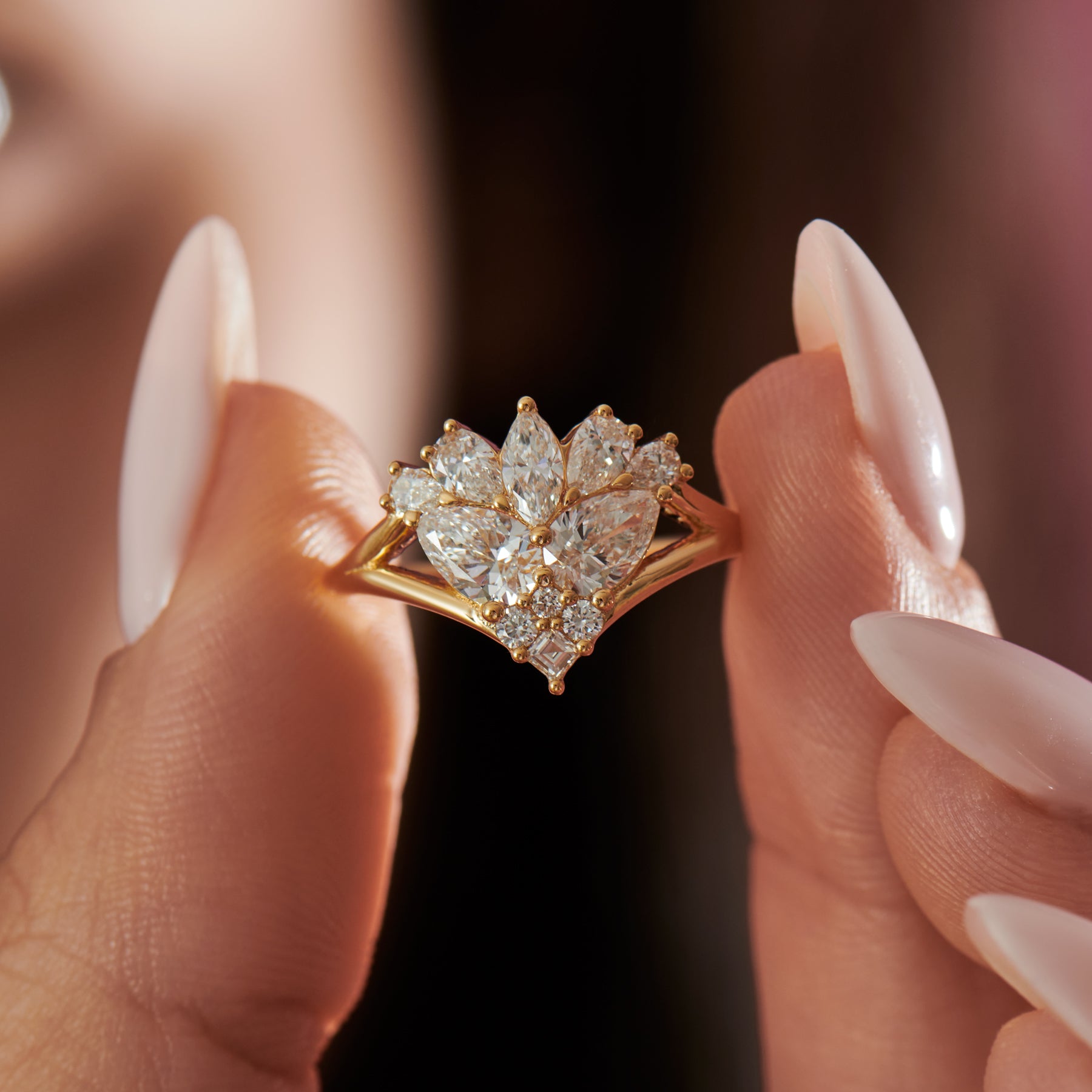 Diamond Cluster Diamond cluster wedding ring sets | Honestweddingadvice.com