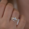 Curved Diamond Wedding Band front view