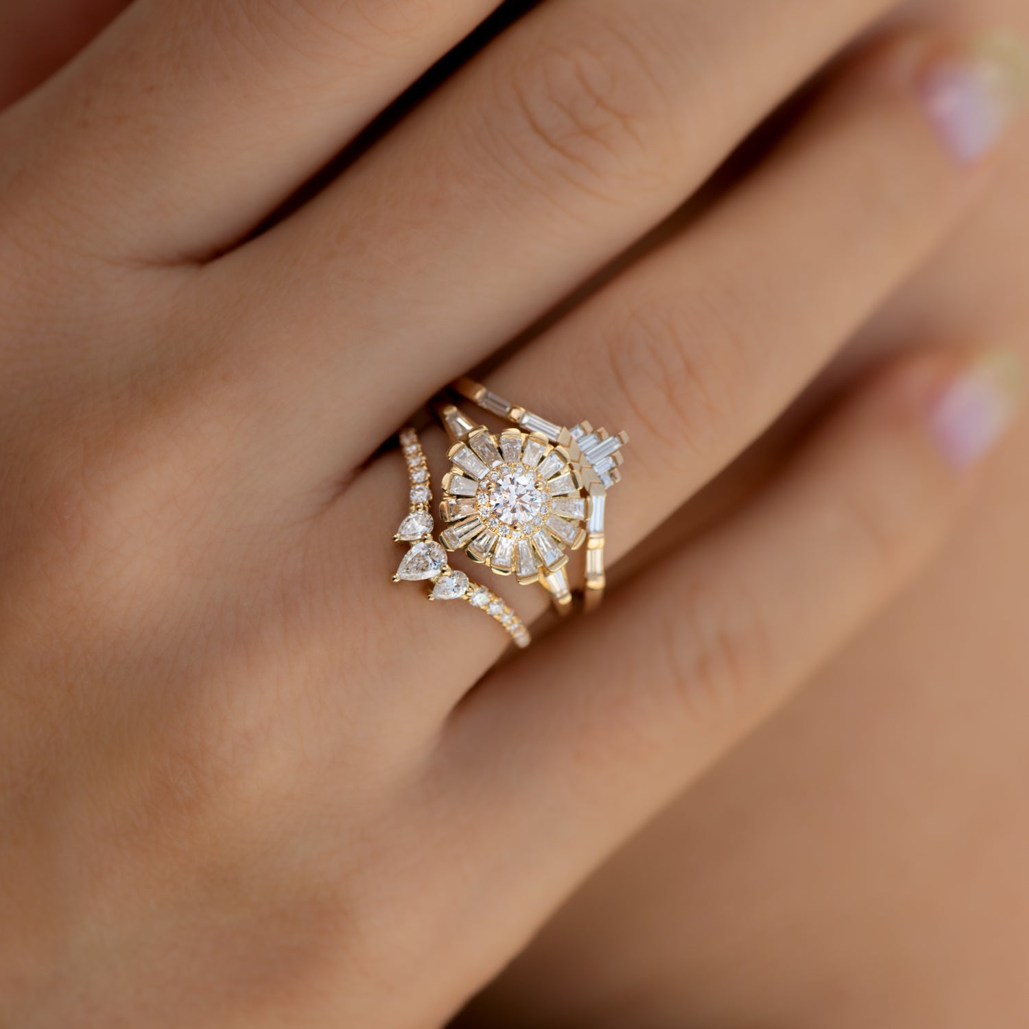 Nested Diamond Nesting wedding band 60 photos - Astyledwedding.com