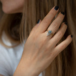 Nesting-Wedding-Ring-with-Grey-Baguette-Diamonds-Limited-Edition-on-finger