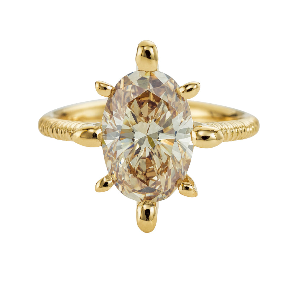 OOAK-Champagne-Diamond-Engagement-Ring-with-Organic-Golden-Accenting-closeup