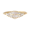 OOAK Baguette Cut Cluster Diamond Ring - Unique Engagement Ring 