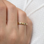 Baguette Wedding Band - Hers closed hand