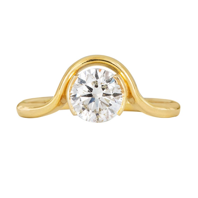 Solitaire Diamond Tow -Tone Rings SDR927 -Best Prices N Designs| Surat  Diamond Jewelry