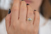 One Carat Diamond Ring with a Snowy Diamond on Hand front shot detail view 