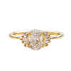 Oval Engagement Ring with Art Deco Baguette Element - 1 carat