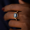 Oval-Sapphire-Engagement-Ring-with-a-Brilliant-Diamond-Belt-closeup