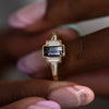 Parti-Sapphire-Art-Deco-Ring-with-TLB-Diamonds-and-a-Golden-Bezel-OOAK-TOP-SHOT