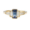 Parti-Sapphire-Art-Deco-Ring-with-TLB-Diamonds-and-a-Golden-Bezel-OOAK-closeup