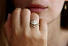 Pear Diamond Cluster Ring In A Set