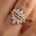 Pear-Diamond-Engagement-Ring-with-Five-Gradient-Diamonds-closeup-in-set
