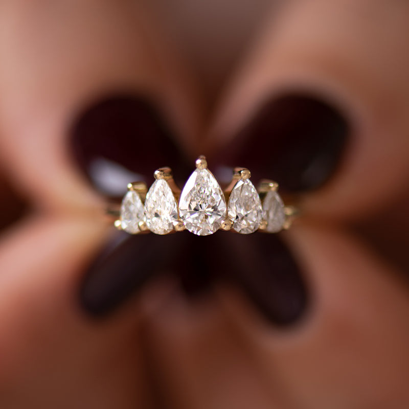 Pear-Diamond-Engagement-Ring-with-Five-Gradient-Diamonds-top-shot