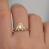 Pear Shaped Diamond Ring on Hand Detail Shot 