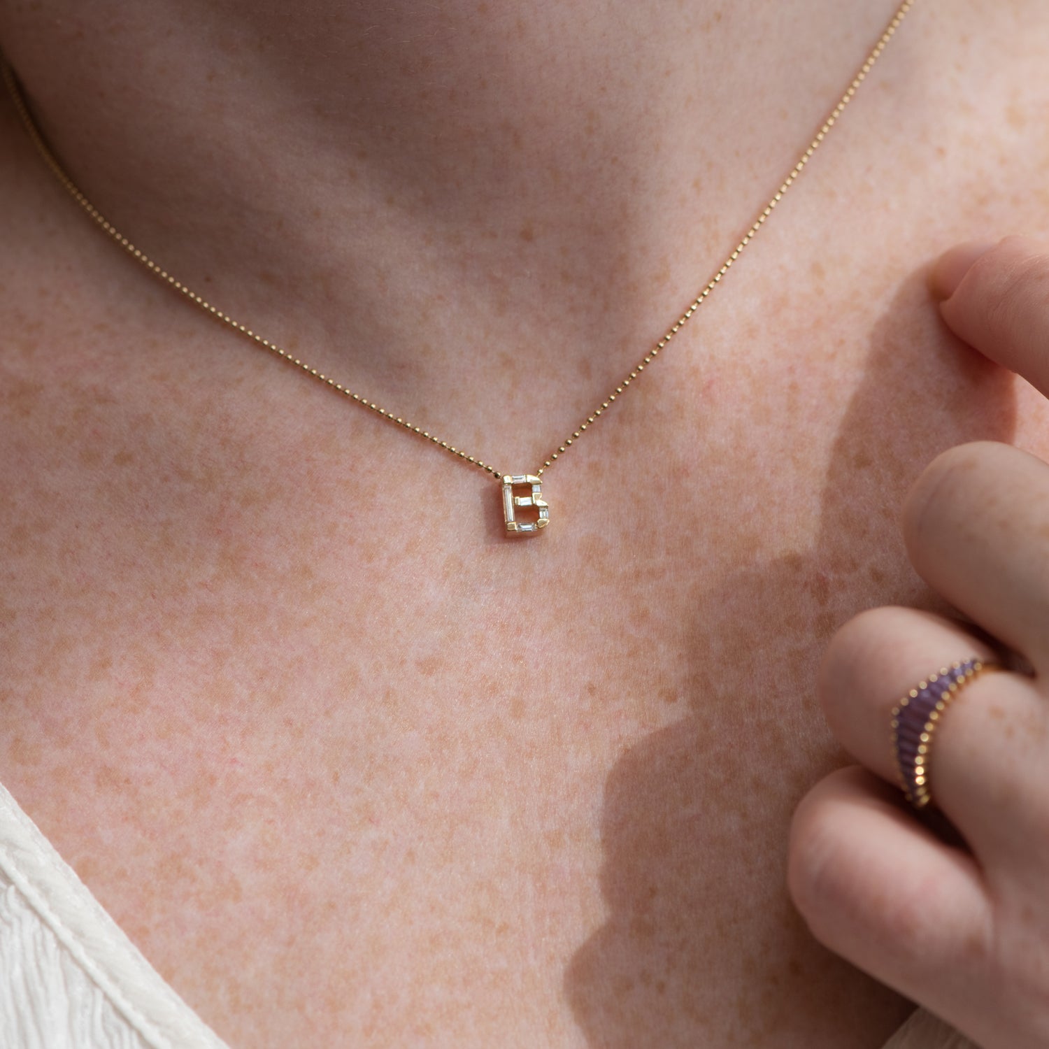 Personalised Initial Necklace | Button and Bean
