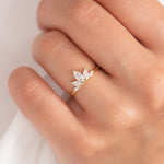 Petal-Wedding-Band-with-Marquise-Cut-Diamonds-om-finger