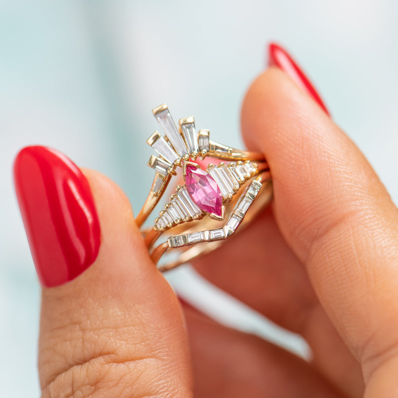 Pink-Spinel-Engagement-Ring-with-a-Dainty-Diamond-Lineup-in-set