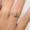 Princess-Cut-Solitaire-Engagement-ring-with-Baguette-Diamond-Detailing-OOAK-on-finger