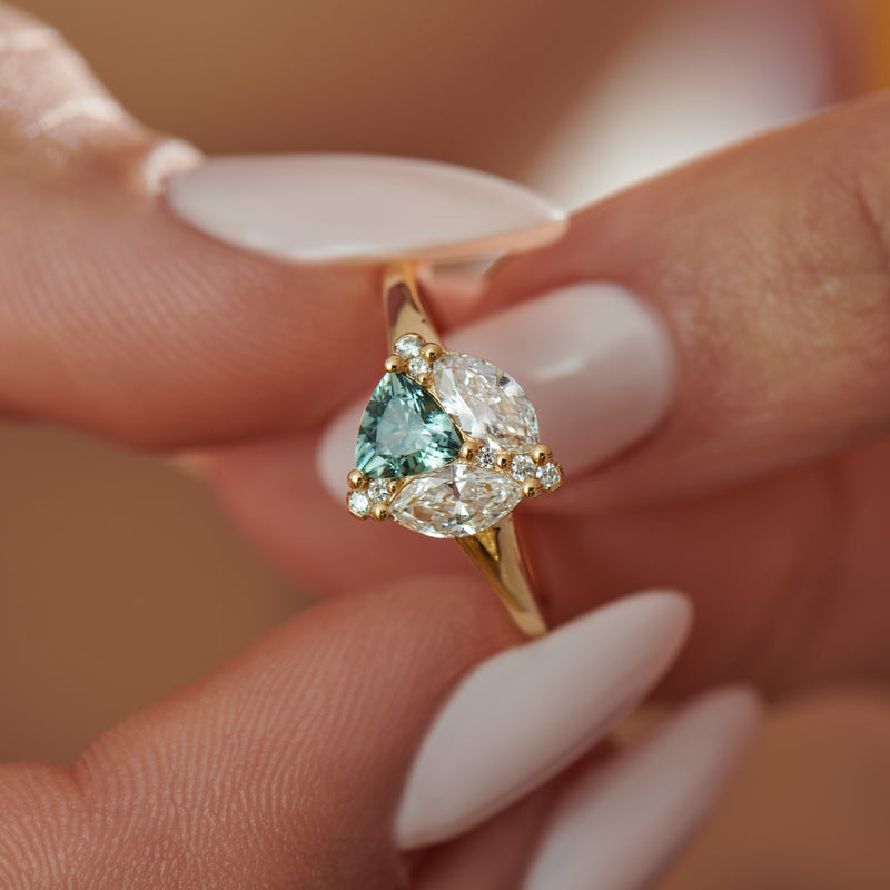 Serene-Trillion-Teal-Sapphire-and-Marquise-Diamond-Engagement-Ring-top-shot