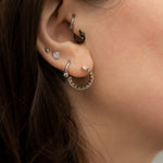 Small-Hoop-Earrings-with-Triangle-chevron-Pattern-in-Enamel-closeup-top-shot