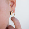 Spiral-Hoop-Earrings-with-Carre-Diamond-Earring-Pin-gold