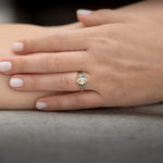 Starburst Rose Cut Diamond Engagement Ring
