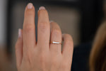 Tapered Baguette Diamond Ring - OOAK Front View on Hand 