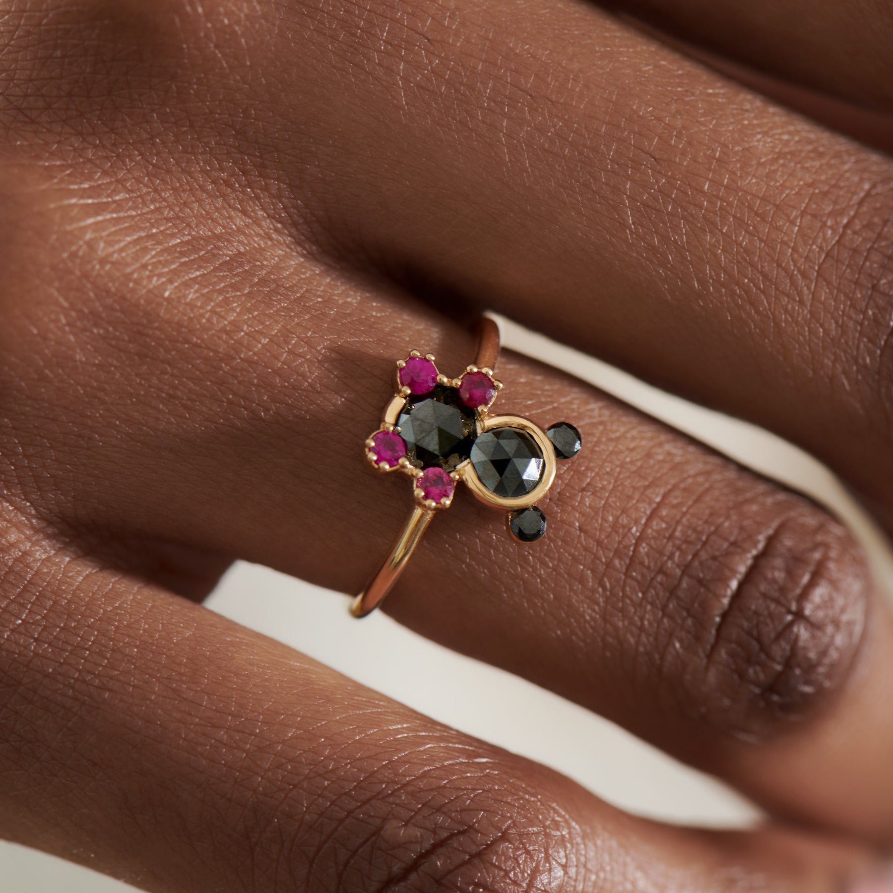 Black Rose Flower Big Vintage Ring – Rings Universe