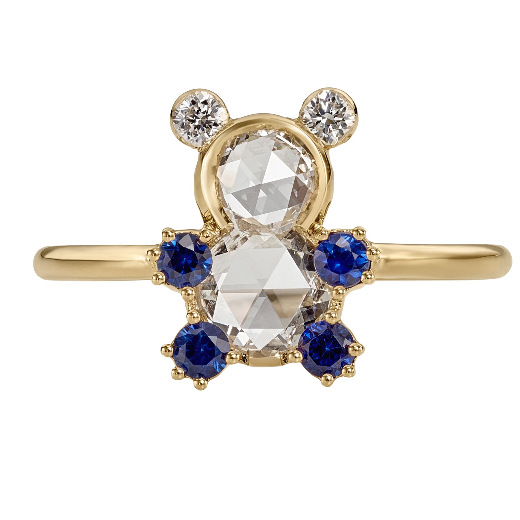 Teddy-Bear-Rose-Cut-Diamond-_-Blue-Sapphire-Ring-CLOSEUP