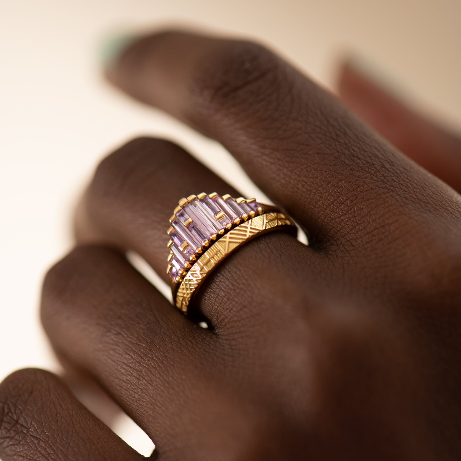 The Unique and Geometric - A Set of Golden Wedding Bands – ARTEMER The Unique and Geometric - A Set of Golden Wedding Bands – ARTEMER