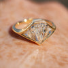 Three-Stone-Signet-Engagement-Ring-with-a-2ct-Diamond-Cut-Shield-OOAK-side-shot