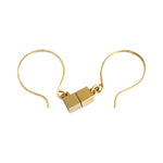 Tiny Cube Gold Earrings With Hooks