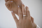 Trapeze Diamond Engagement Ring - OOAK Ring on Hands