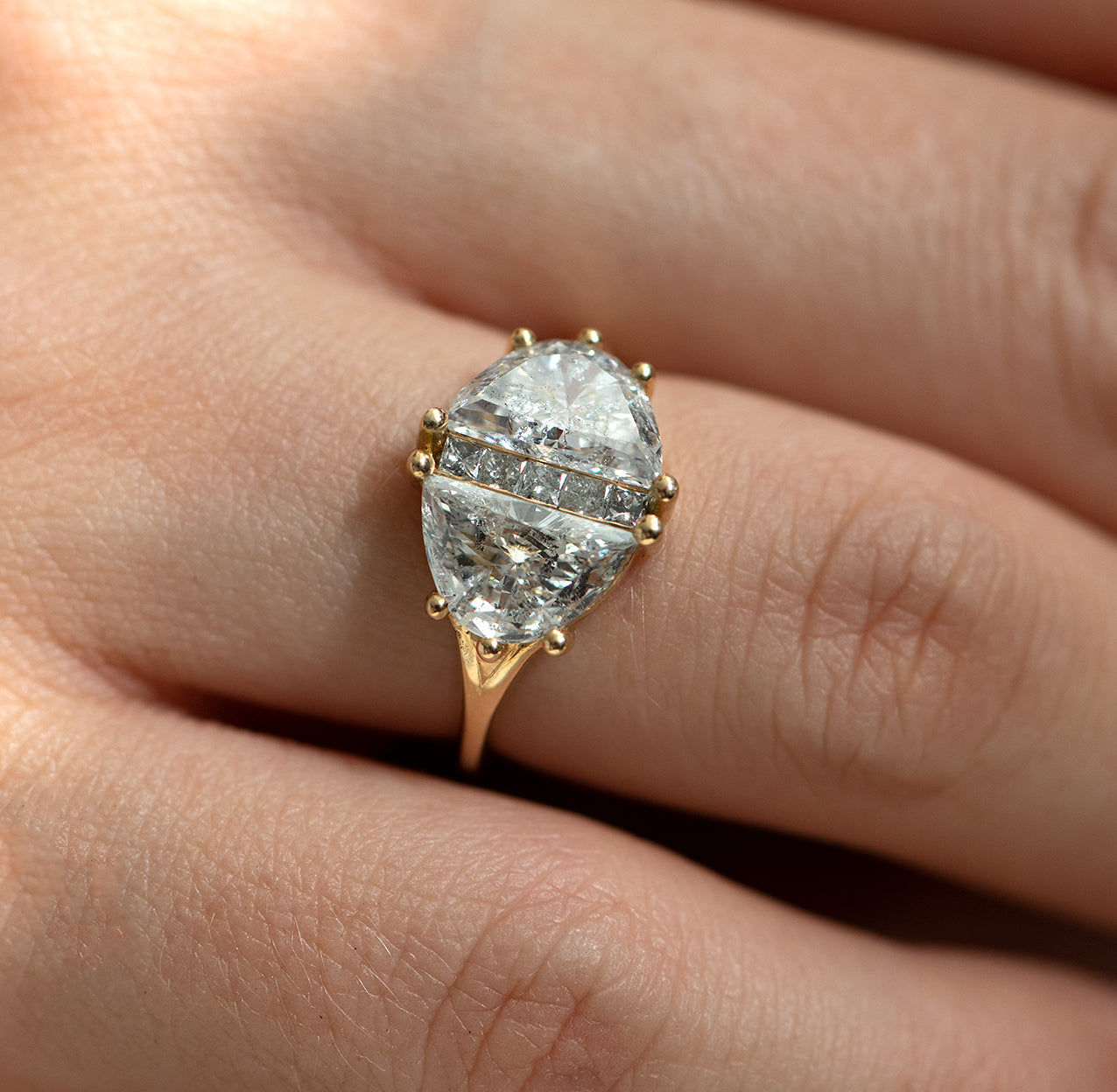 2 carat salt and pepper diamond ring Clearance