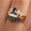 Unique-Engagement-ring-with-a-Pear-Cut-Teal-Sapphire-and-Diamonds-side-shot-in-set