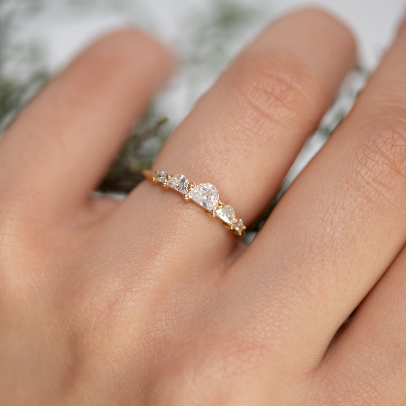 Unique-Half-Moon-Diamond-Engagement-Ring-Five-Diamond-Ring-top-shot