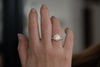 Vintage Art Deco Ring - Baguette Crown Cluster Engagement Ring in Hand
