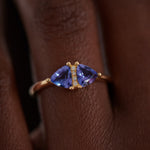 Vintage-Style-Engagement-Ring-with-Trillions-and-Brilliant-Diamonds-closeup-tanzanite-top-shot
