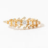 Ready to Ship - Gold Orbit Ring with Brilliant Cut White Diamonds  (size US 5.75-6)