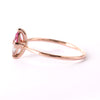 Ready to Ship - Trillion Aquamarine And Pink Spinel Ring  - Dainty Birthstone Ring (size US 6.25)