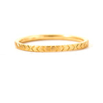 Ready to Ship - Geometric Wedding Ring - Pattern Gold Ring (size US 5.5,5.75,6)
