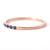 Ready to Ship - Rose Gold Band with Blue Sapphires (size US 8.25)