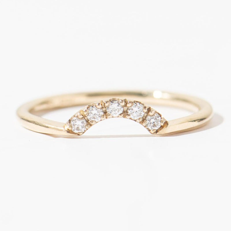 Ready to Ship - Diamonds Crown Wedding Ring (size US 5.75-6)