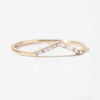 Ready to Ship - Chevron Wedding Ring with Baguette Diamonds - V Baguette Ring(size US 6.25,7.75,8)